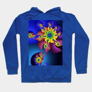 Colourful Floral Fractal Hoodie